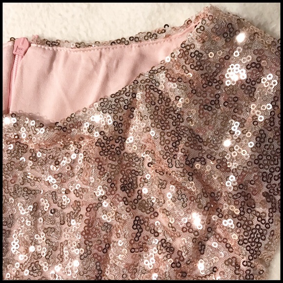 Rose Gold Hue Sequin Bodysuit - Picture 3 of 8