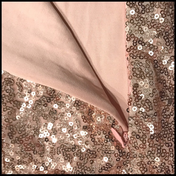 Rose Gold Hue Sequin Bodysuit - Picture 4 of 8