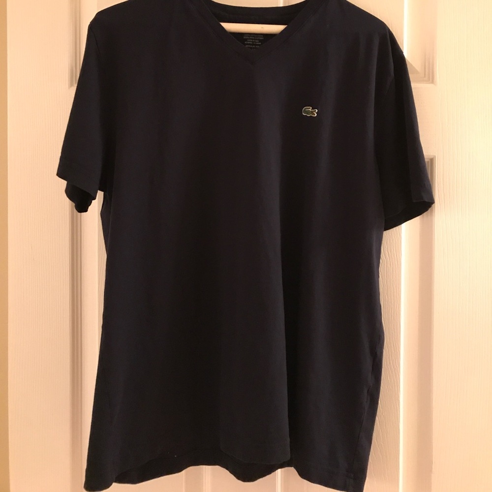 Slightly worn LACOSTE vneck Pima cotton