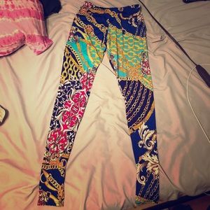 Gold chain leggings!