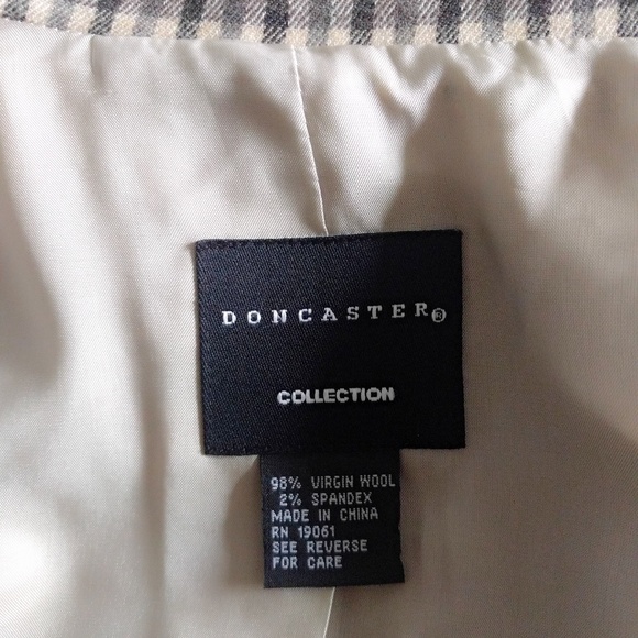 Vintage | Jackets & Coats | Doncaster Collection Check Safari Blazer ...