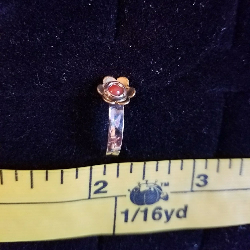 Sterling Silver Ring With Carnelian Stone