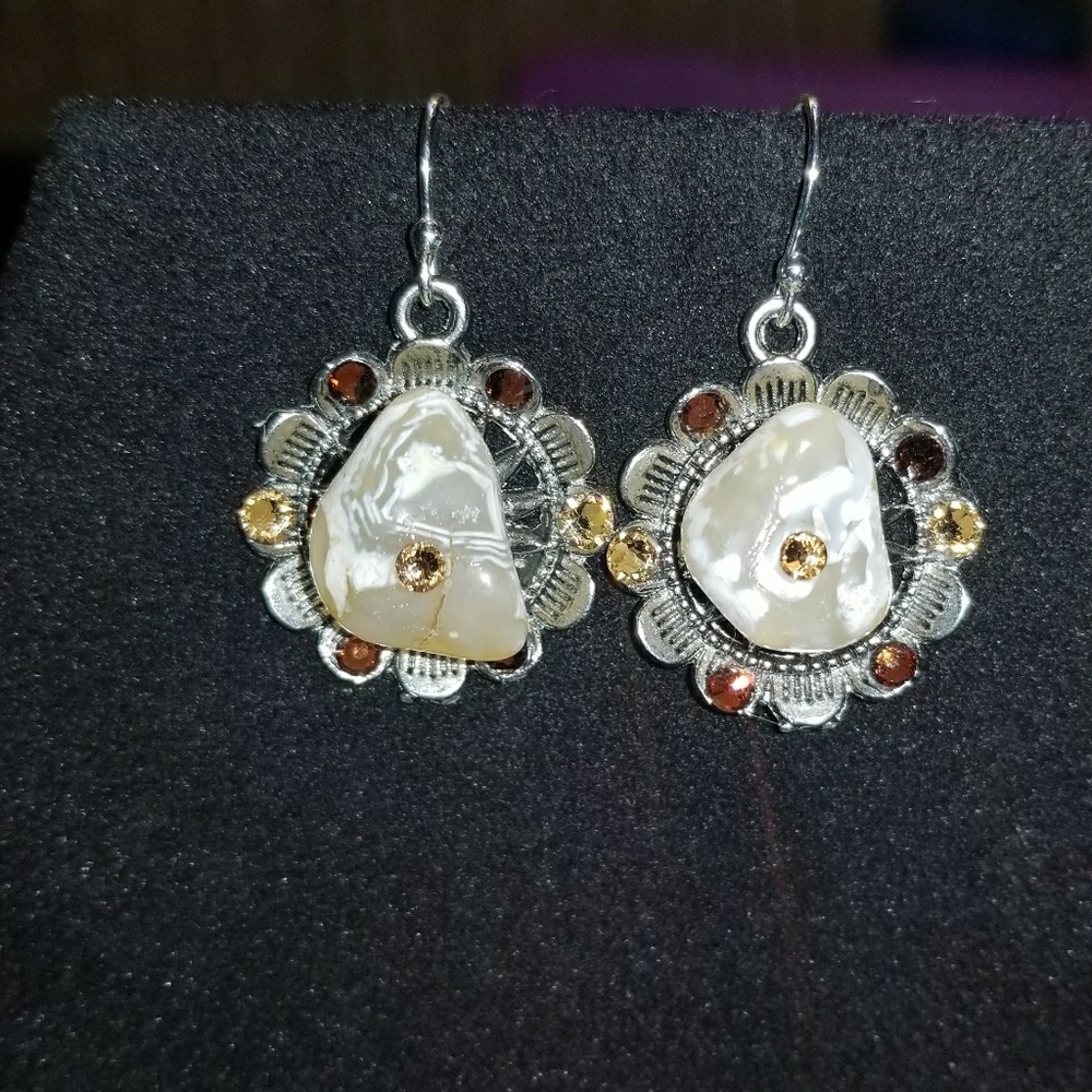 Handmade agate earings