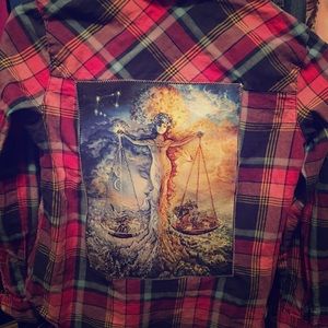 Libra zodiac sign flannel