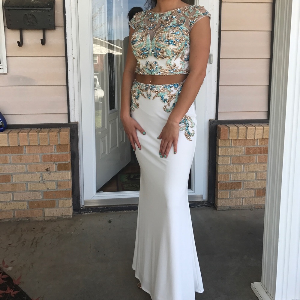 Two piece homecoming/prom dress