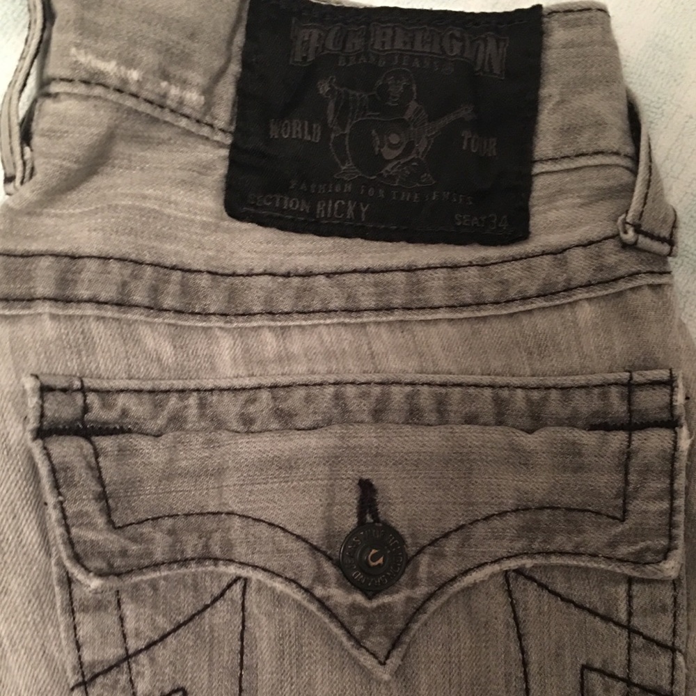 Men’s True Religion Smoke Gray Ricky jeans
