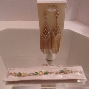 NWT DESIGNER BRACELET & EARRINGS RETAIL $34 C20