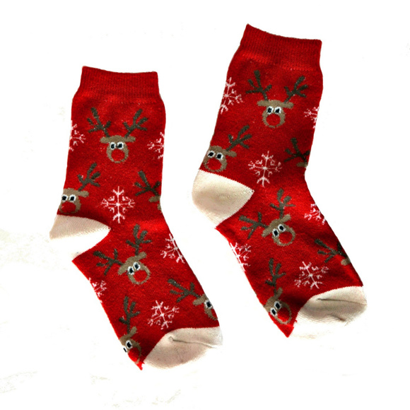❤ 3 for $14 ❤ Christmas New Year Winter Socks with Reindeer - Picture 2 of 3