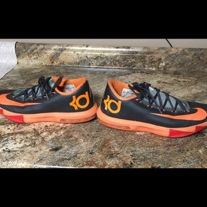 Nike KD VI Mens 10.5 Basketball Shoes Black/Orange