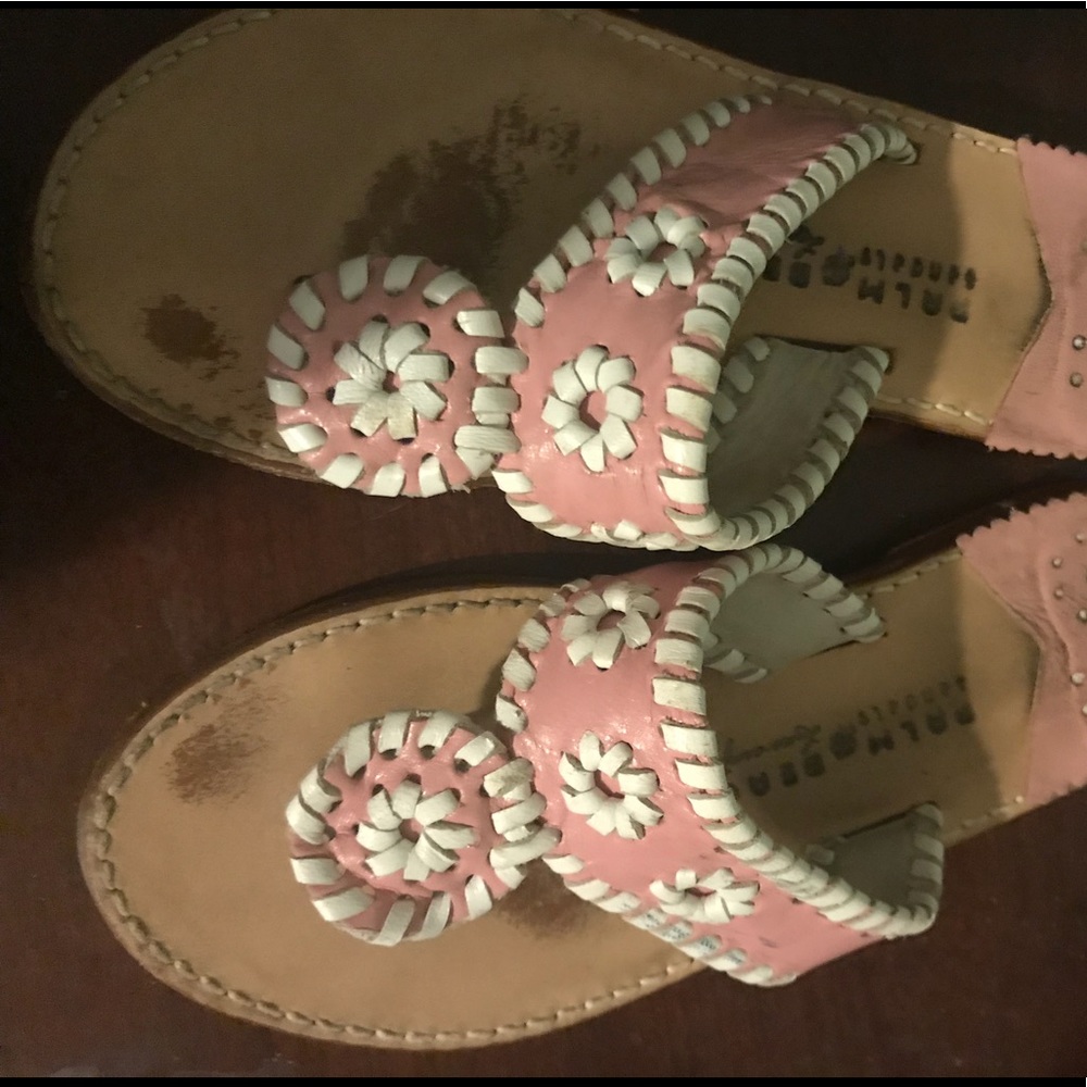 Palm beach pink Sandals sz 7 Preowned