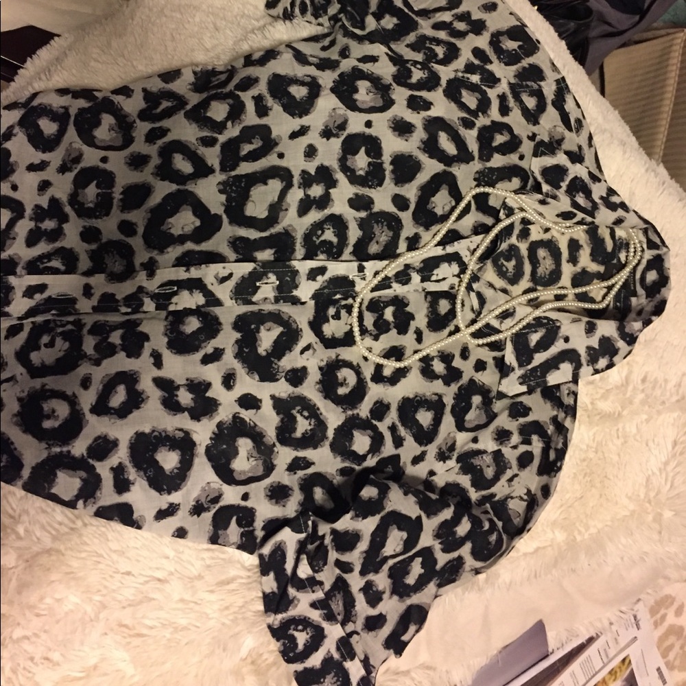 Ann Taylor animal print blouse