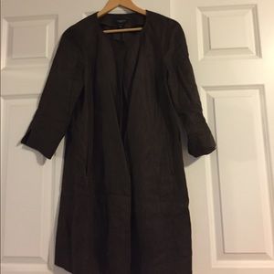 Chocolate linen duster