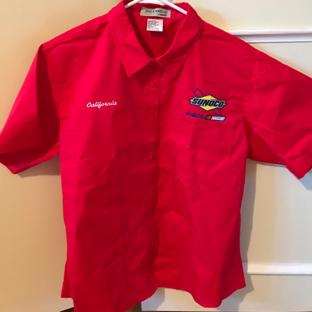 Red SUNOCO NASCAR shirt size L