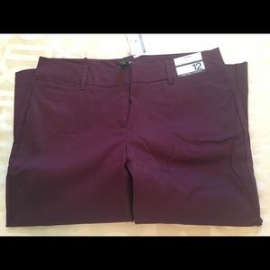 NY&Co. Wine colored crop pants