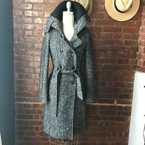 Calvin Klein Wool Tweed Peacoat