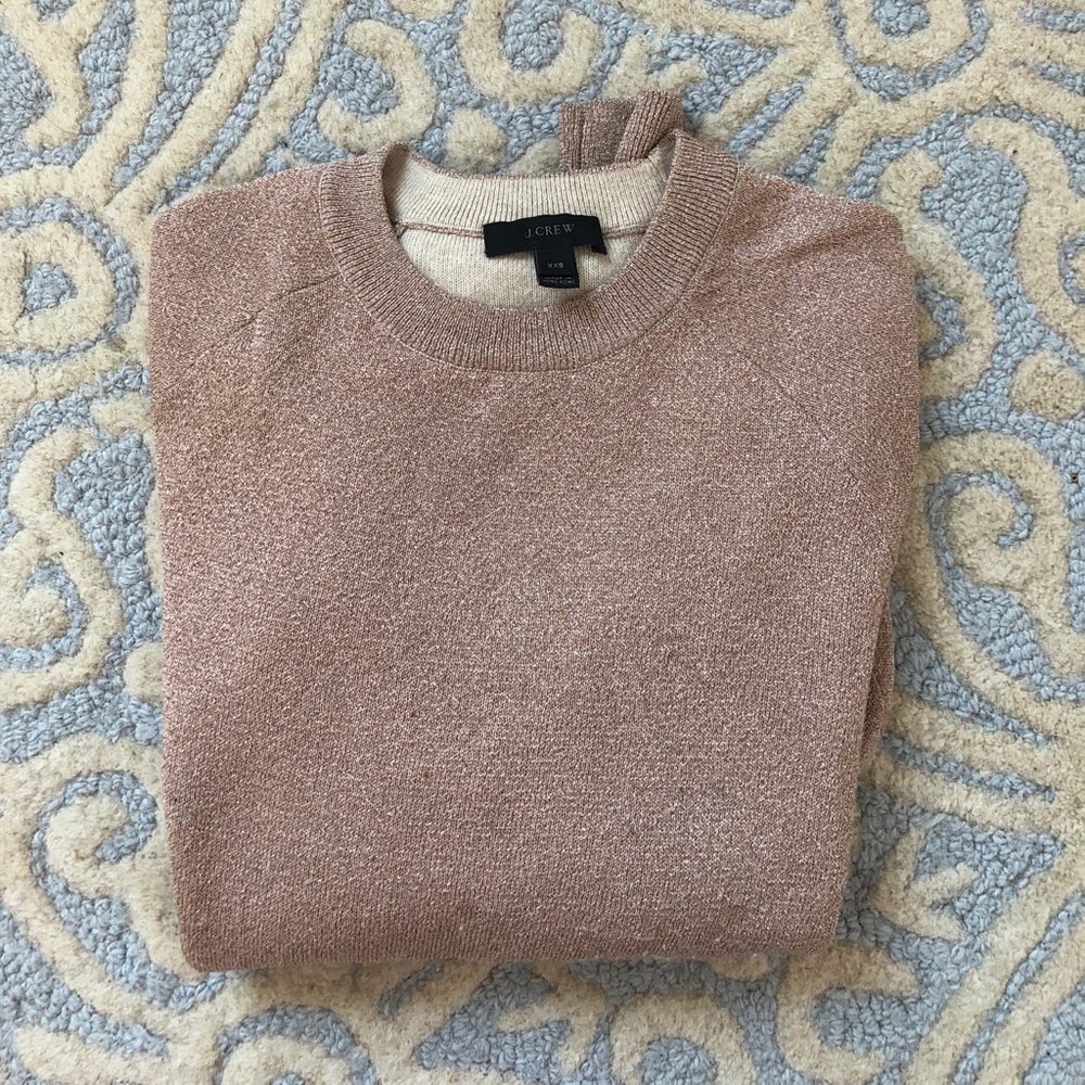 J Crew Pink sparkle sweater