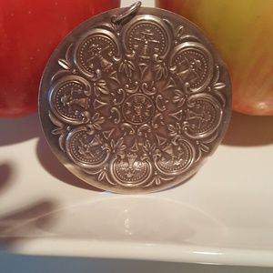 Towel Eight Maids a milking  sterling  pendant