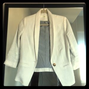Gibson White Linen Blazer XSP