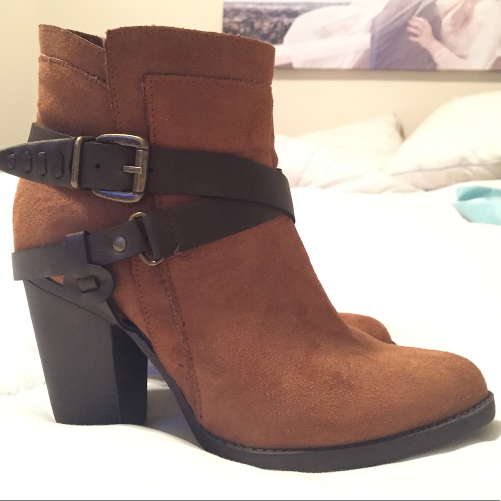 Brown Booties with a Heel