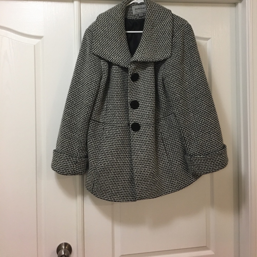 Black and white Coat