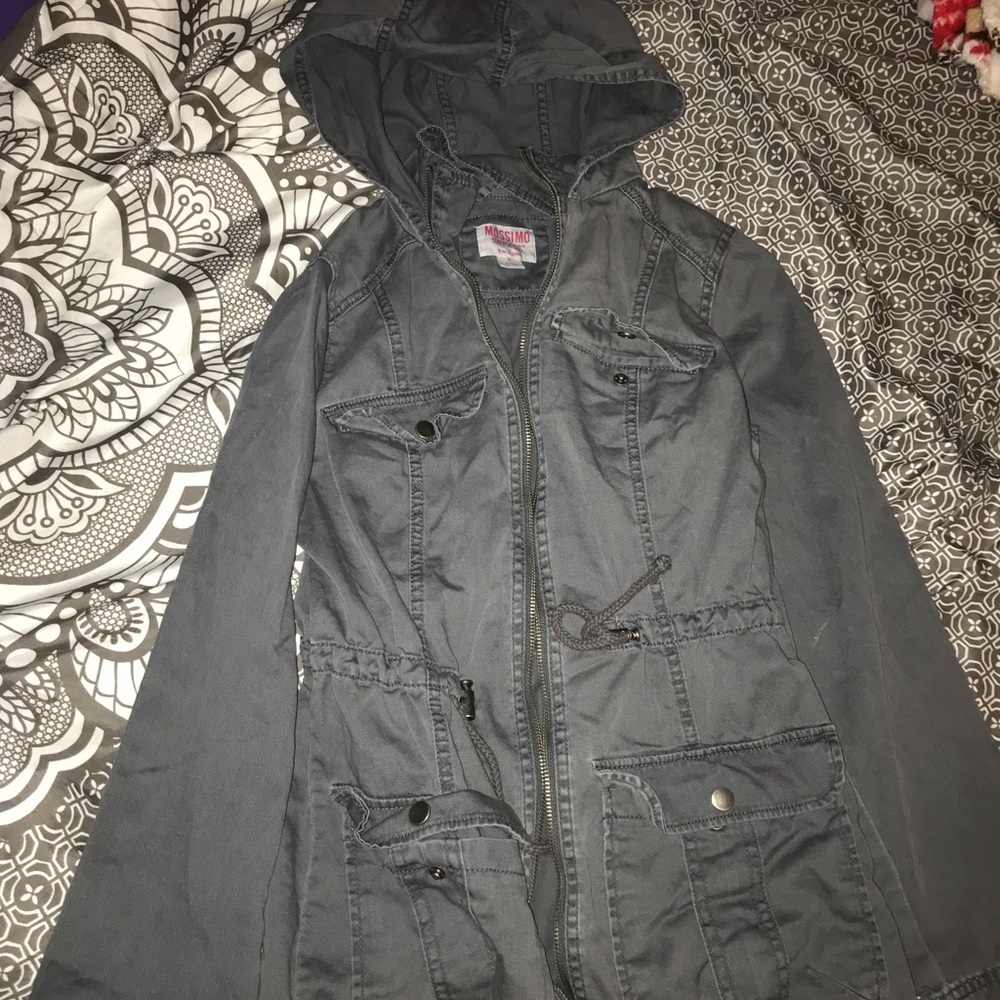 Grey mossimo hooded jacket
