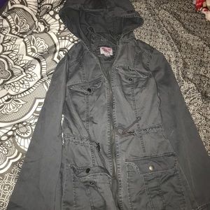 Grey mossimo hooded jacket