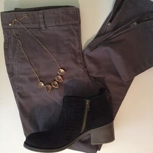 Skinny Stretch Cargo Pants w/Ankle Zippers