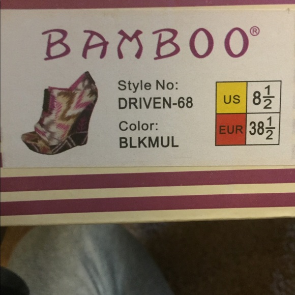 Tribal Print Wedge Heels - Picture 4 of 6