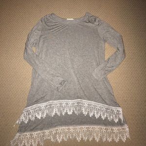 Lace detail tunic