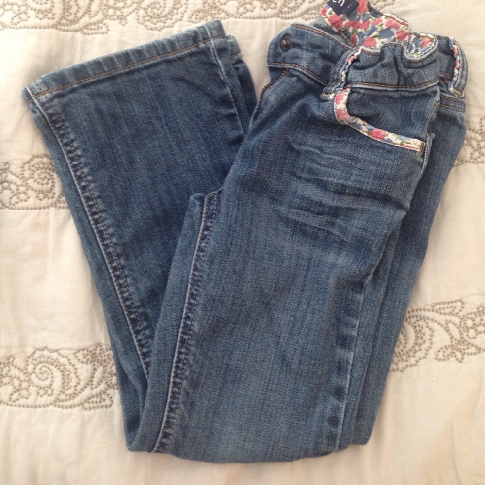 Mini Boden 6 jeans floral accent
