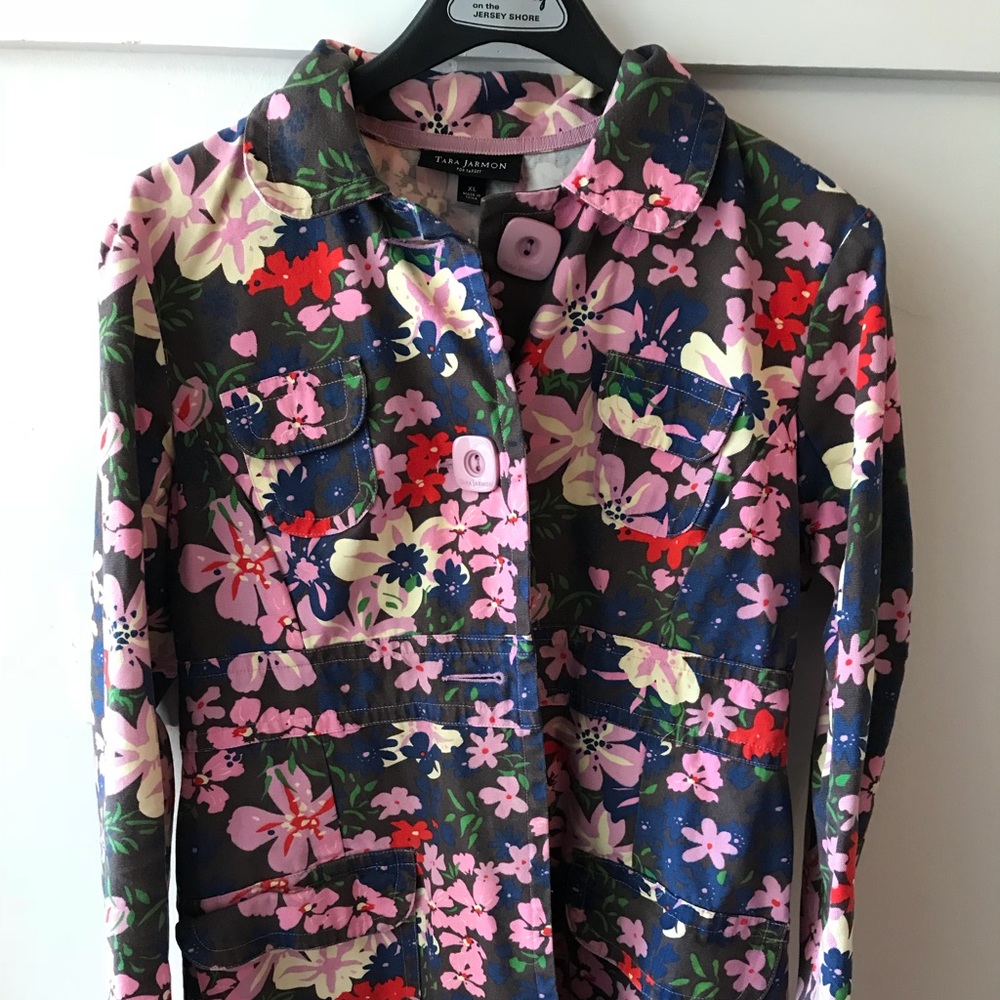 Floral trench coat