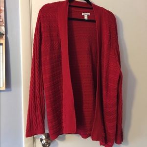 Beautiful red knit cardigan