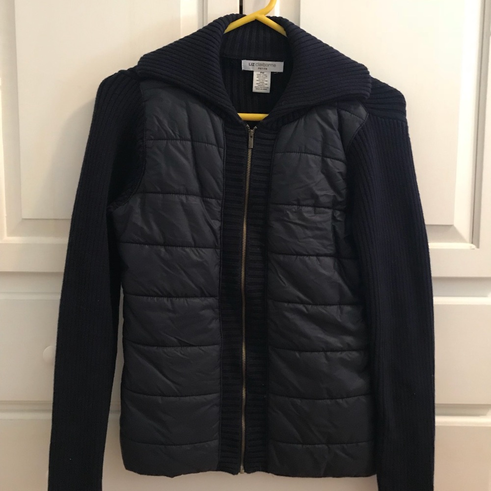 Navy Blue Zip-up Jacket