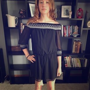 NWTBelle Sky Petite Size L off the shoulder romper