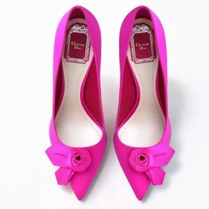 Dior Fuchsia Satin BLOSSOM PUMP EU36 US 6