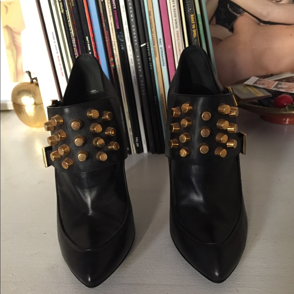 GUCCI Alexandra Monk Strap Studded booties  - 38