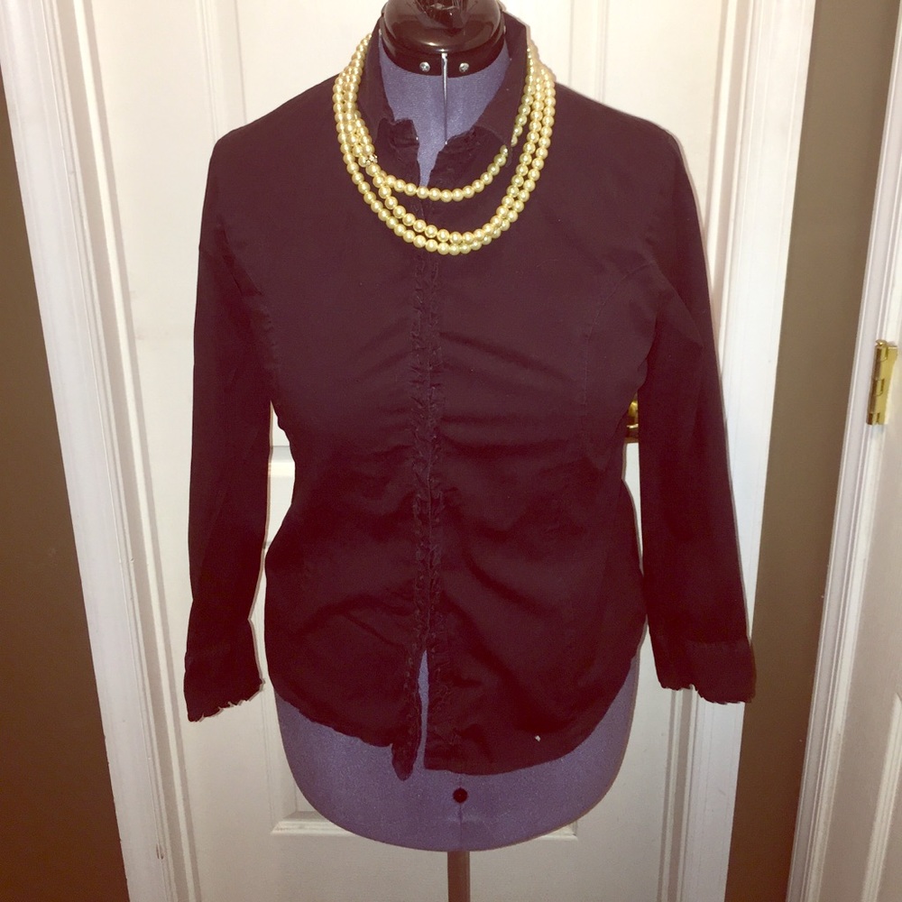Black button down shirt