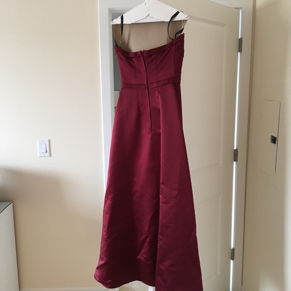 Wine Colored Bridesmaids Dress - Picture 3 of 6