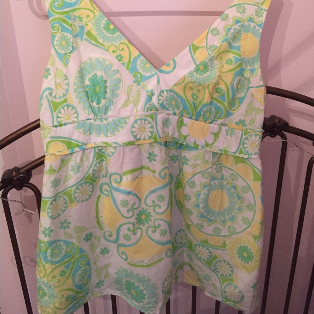 Lilly Pulitzer Double V Silk Tank