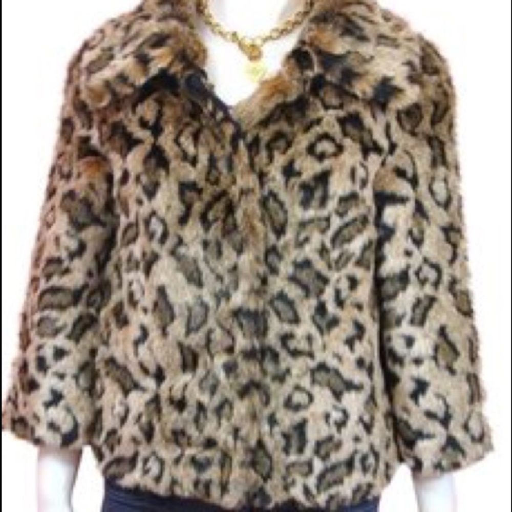 Juicy Couture Leopard Cropped Jacket