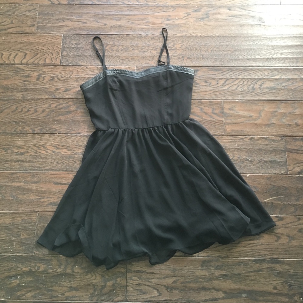 Black chiffon dress