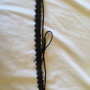 Layered black choker