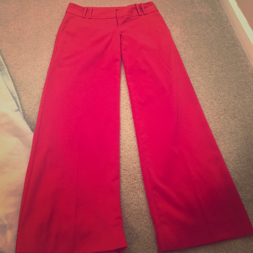 Wide Leg red pants