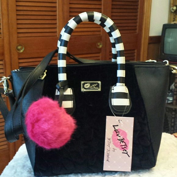 Betsy Johnson Handbags - Betsy Johnson NWT Black Velvet Star Bag