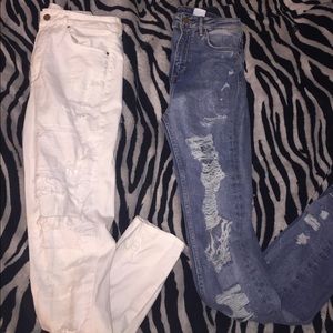 H&M Hight Waist Distressed Jeans Bundle