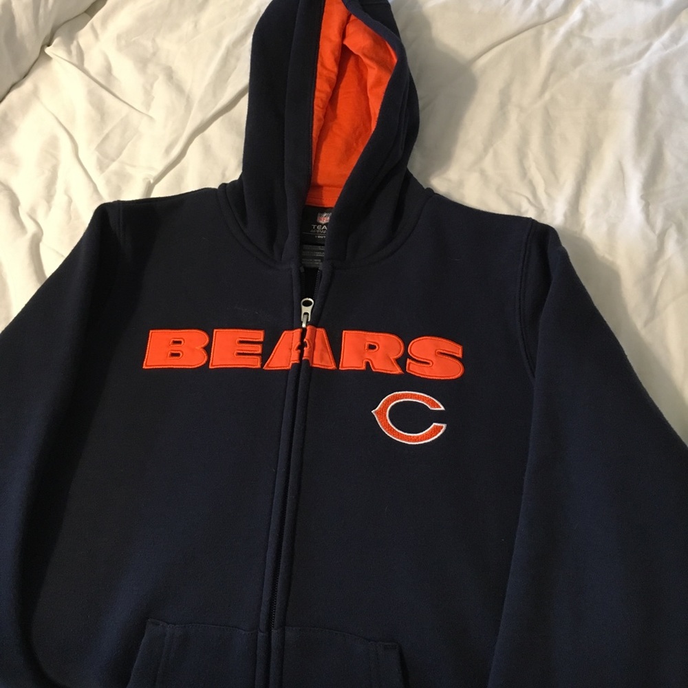 Chicago Bears zip up hoodie size Youth Medium
