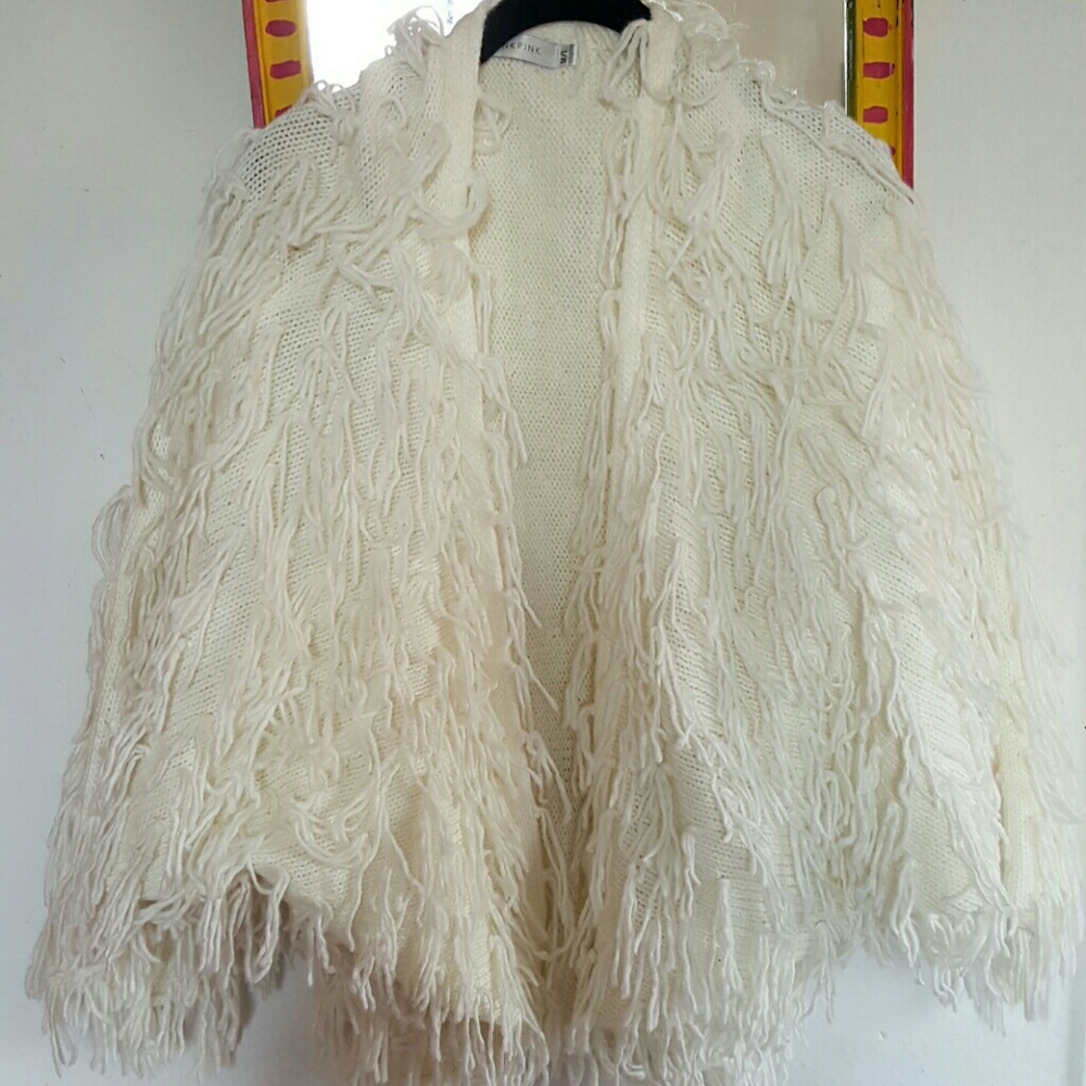 Mink Pink Fringe Sweater Jacket