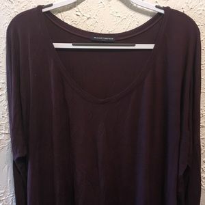 Maroon Long Sleeve Brandy Top