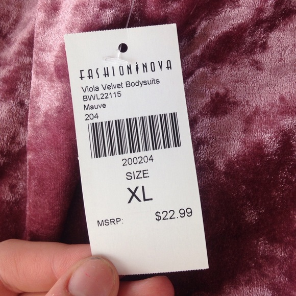 Crushed velvet body suit - Picture 3 of 3