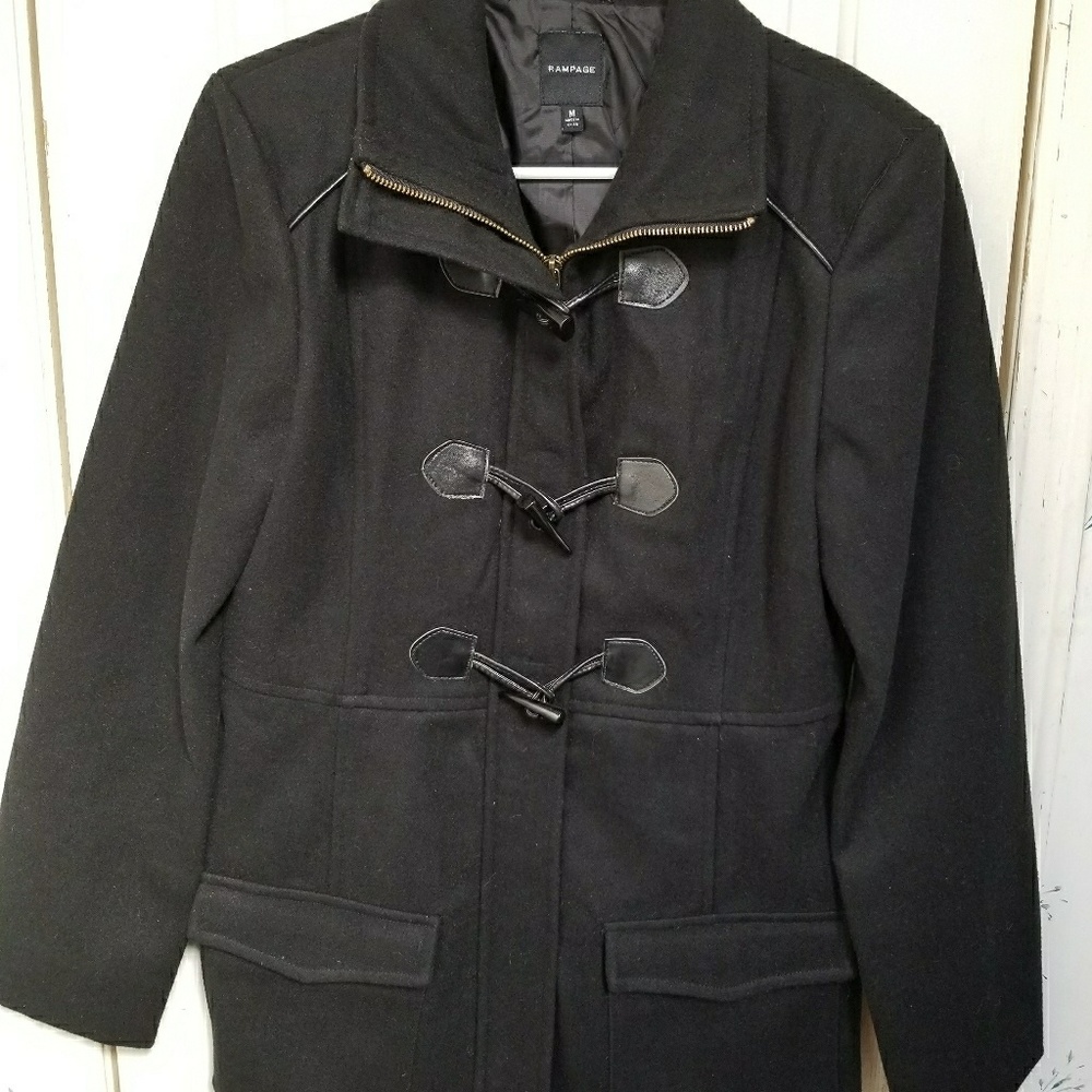 Women's black Rampage peacoat